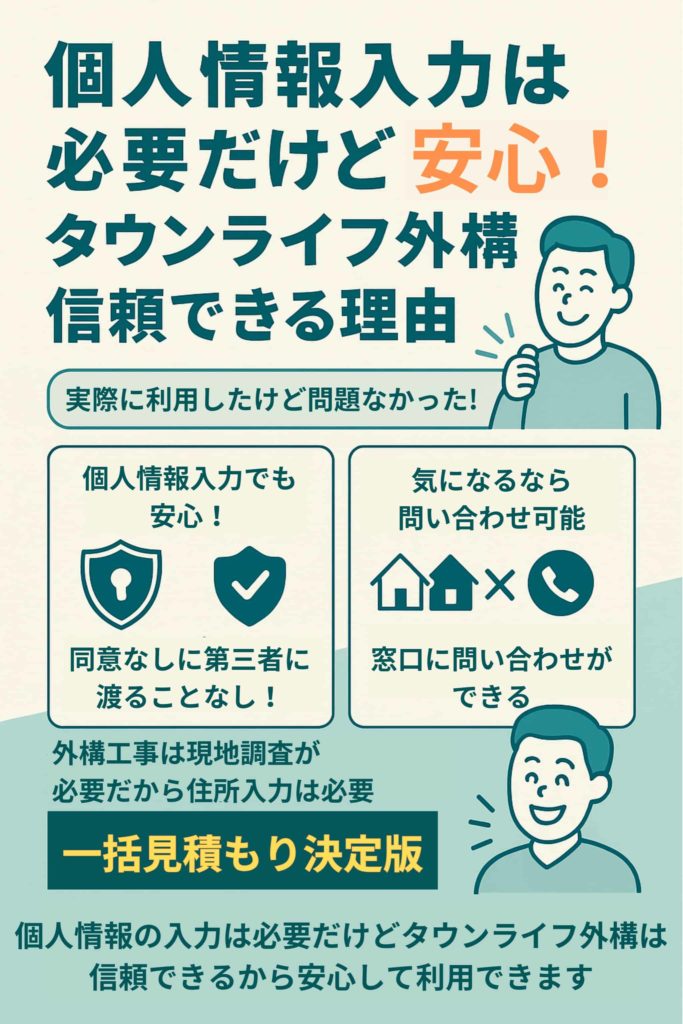個人情報入力が必要だが安心して利用可能