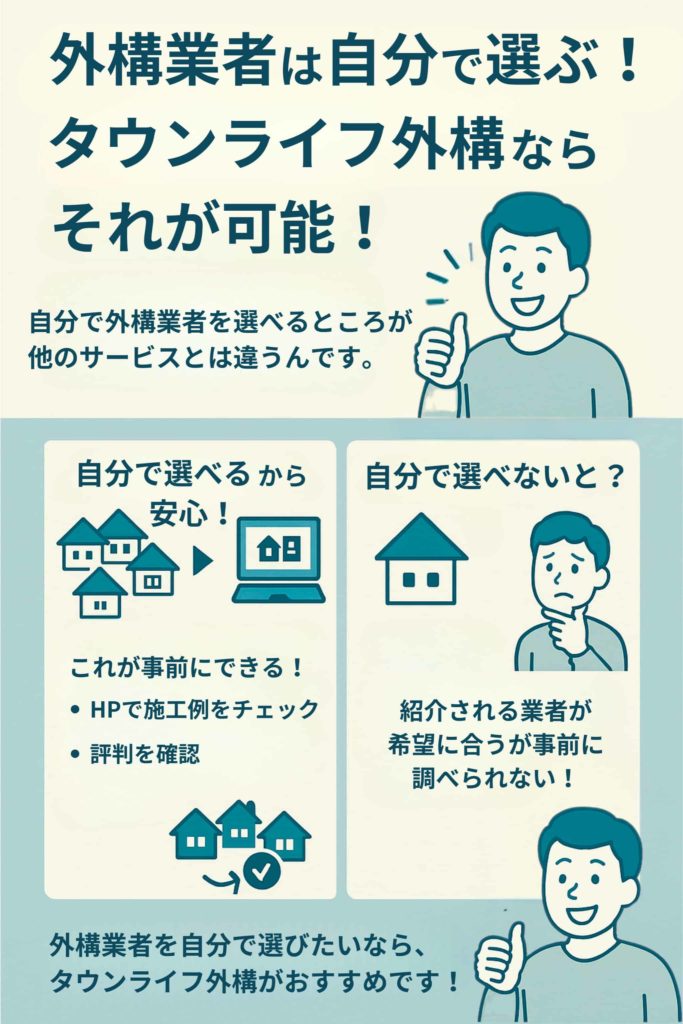 外構業者は自分で選べる