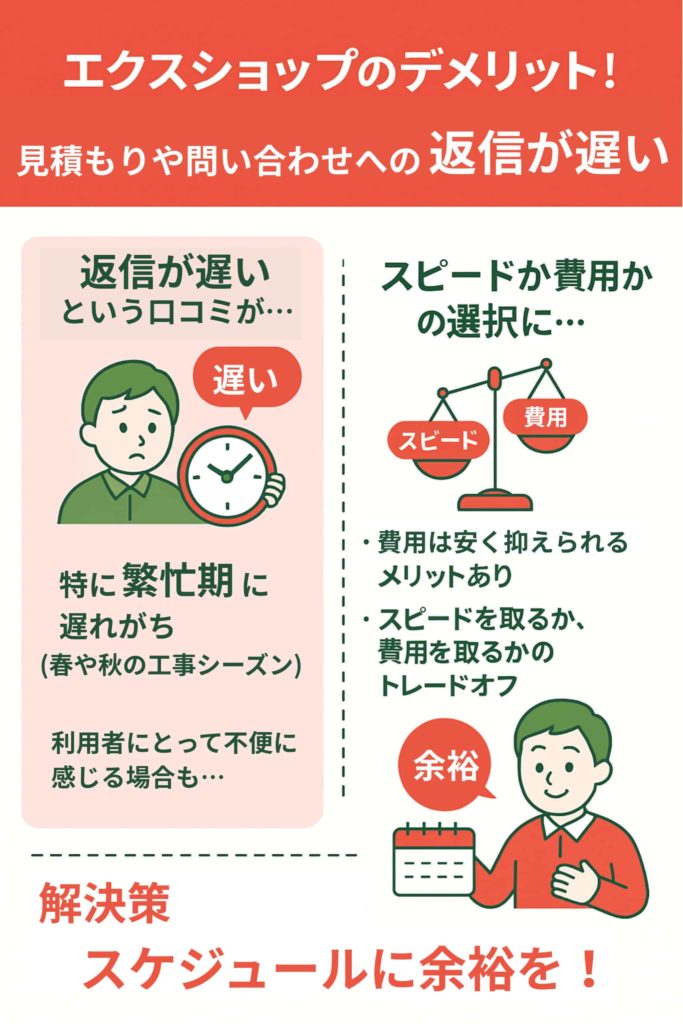 時期や店舗によってレスポンスが遅い場合あり