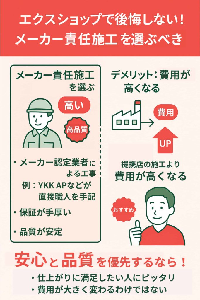 メーカー責任施工を選ぶ